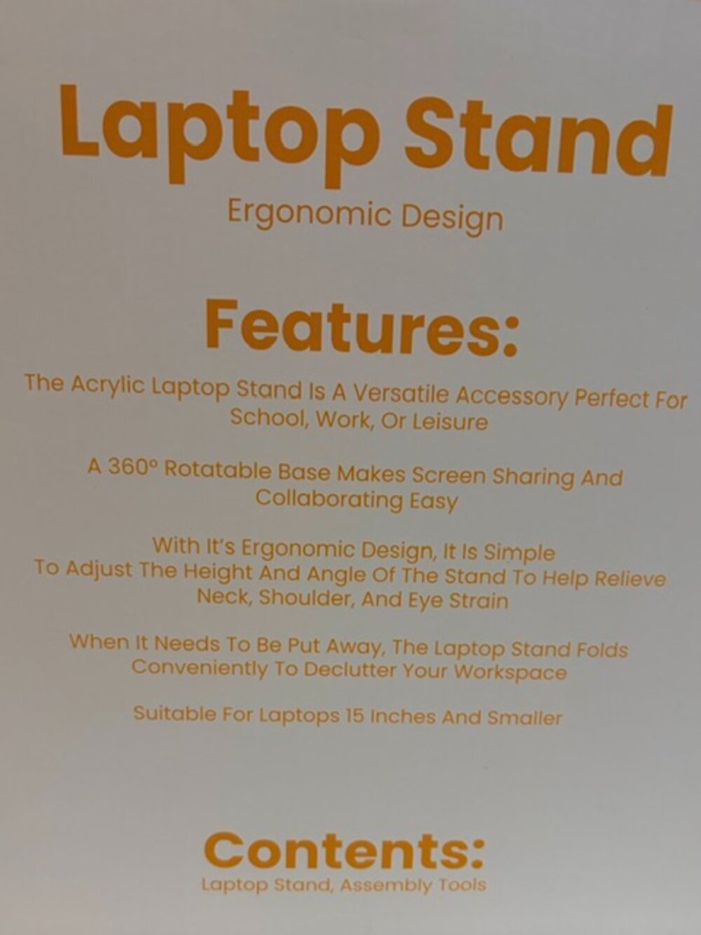 Iridescent Acrylic Laptop Stand 360 Rotating Cloud Desk Ergonomic Adjustable Ris - Picture 4 of 5